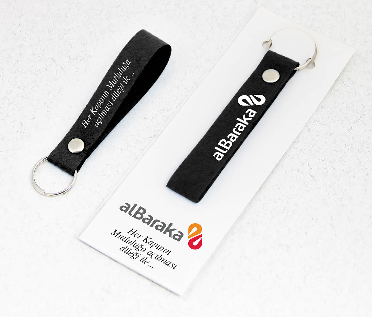 Kurumsal, Keçe Kumaş Paketli Promosyon Anahtarlık