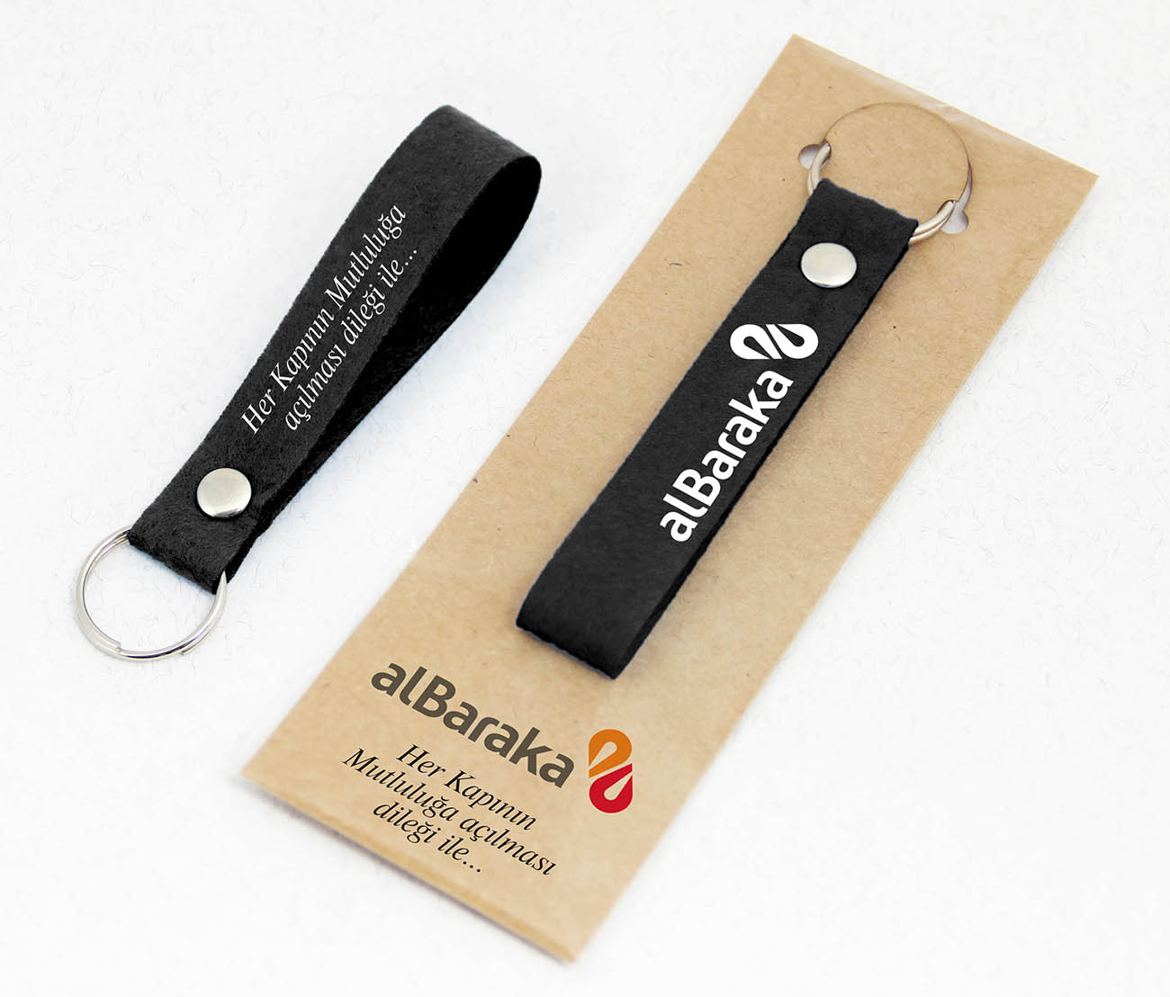 Kurumsal, Keçe Kumaş Paketli Promosyon Anahtarlık