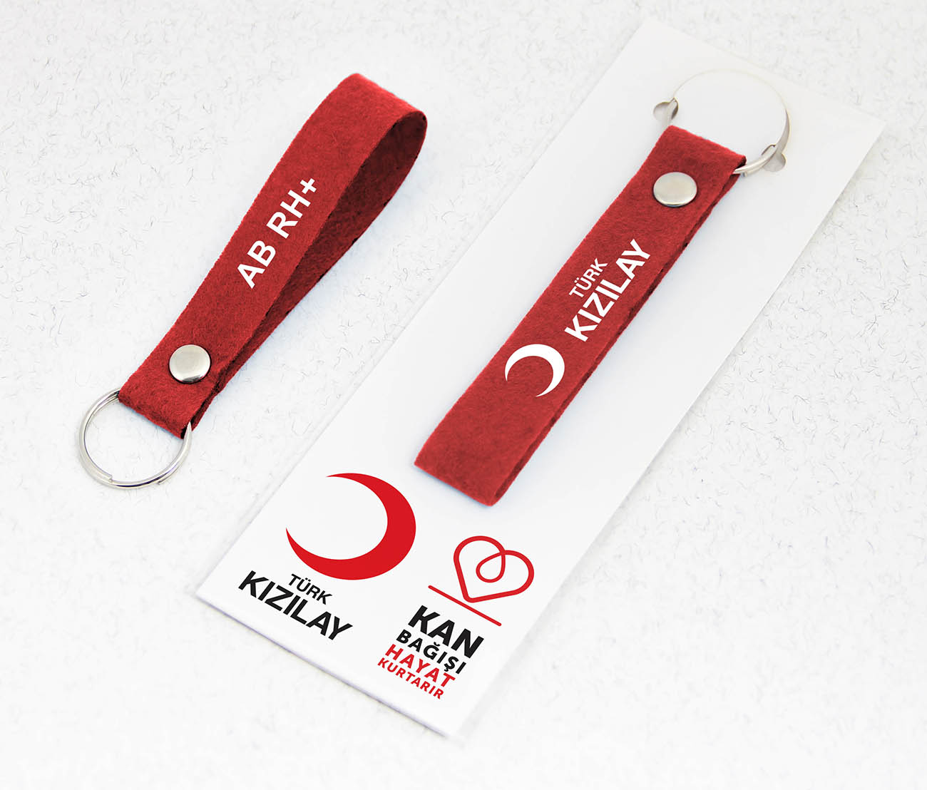 Kurumsal, Keçe Kumaş Paketli Promosyon Anahtarlık