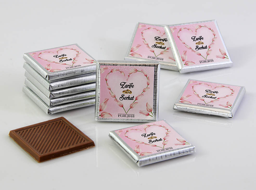 Söz-Nişan Dökme Çikolata - Laleli Kalp