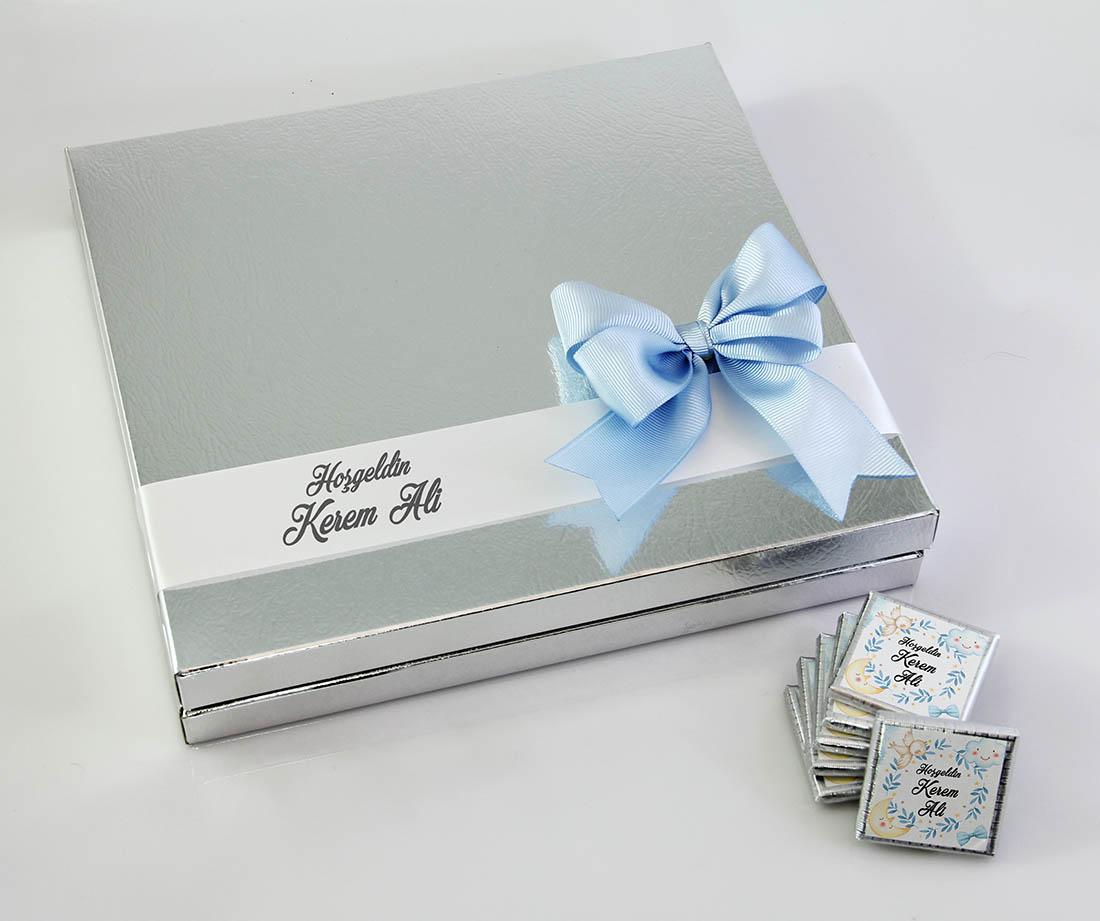 Erkek Bebek Çikolatası - Kutulu - Leylek