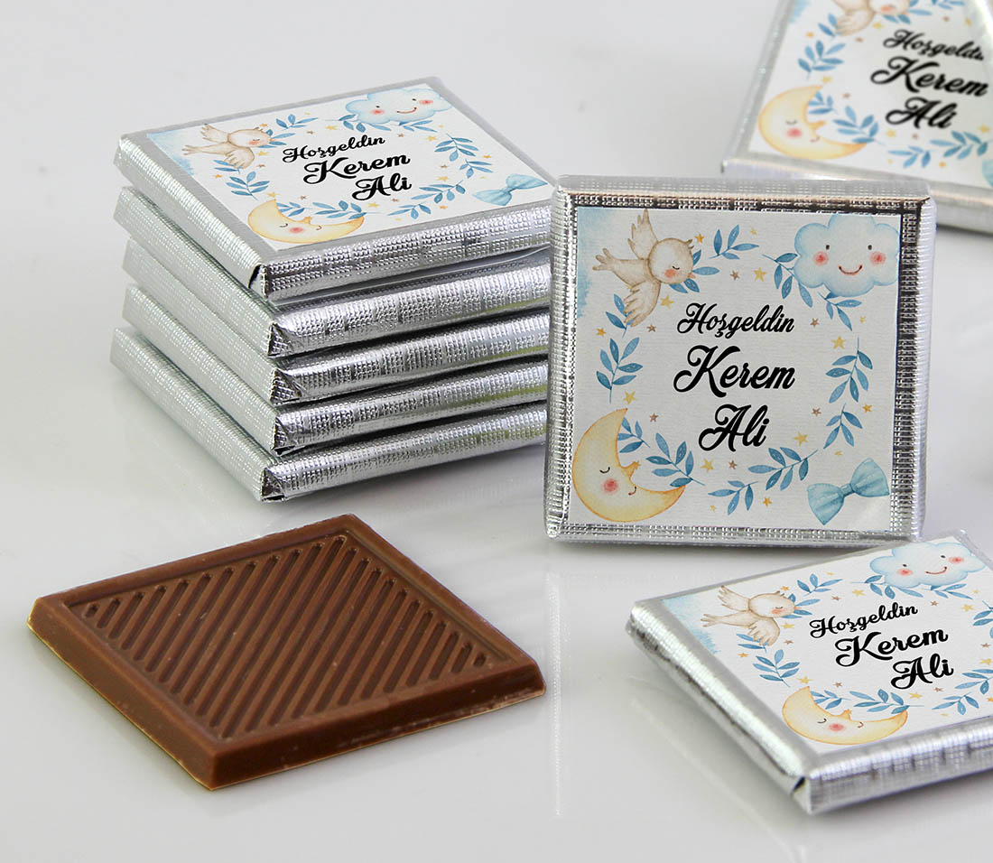Erkek Bebek Çikolatası - Kutulu - Leylek