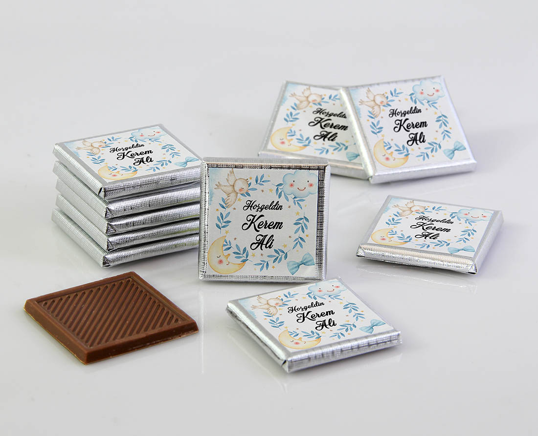 Erkek Bebek Çikolatası - Kutulu - Leylek