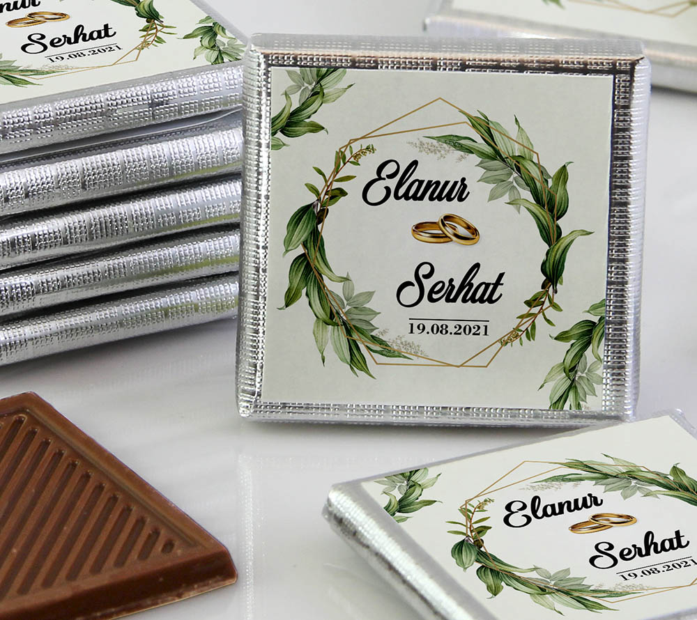 Söz-Nişan Çikolatası - Kutulu - Kristal, Yaprak MD1