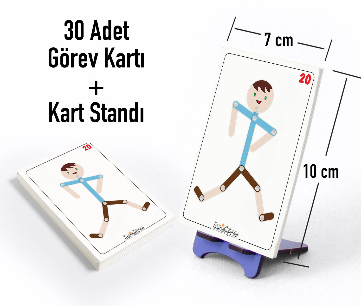 Erkek Figür Çöp Adam, Montessori Ahşap Eğitici Oyuncak