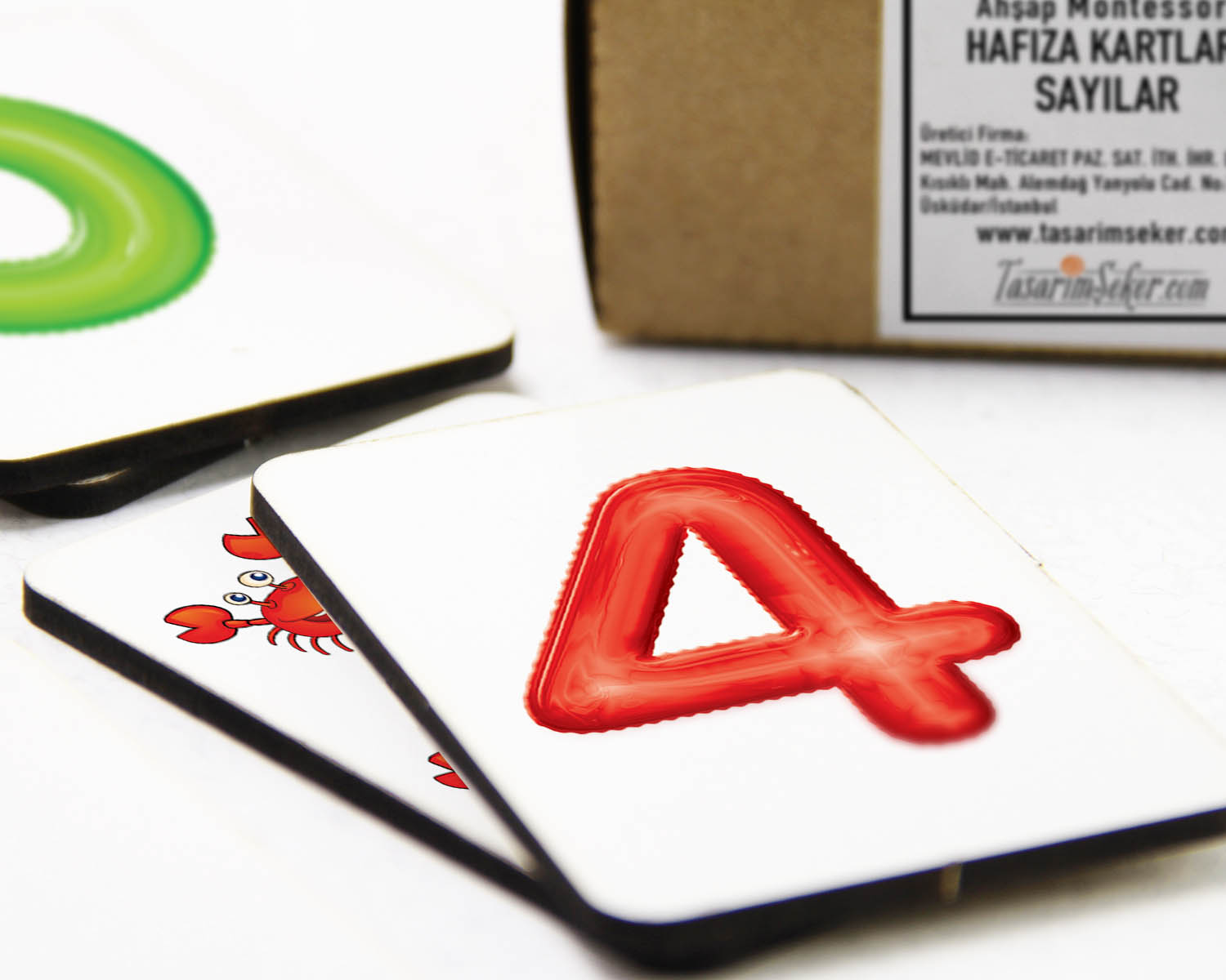 Zeka Kartları Eşleştirme Oyunu, Sayılar Hafıza Kartları, Ahşap Eğitici Puzzle Oyuncak