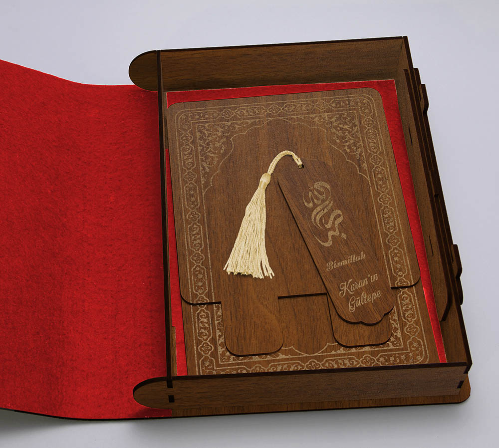 Kişiye Özel Ahşap Rahleli Kuran Kutusu, Ceviz