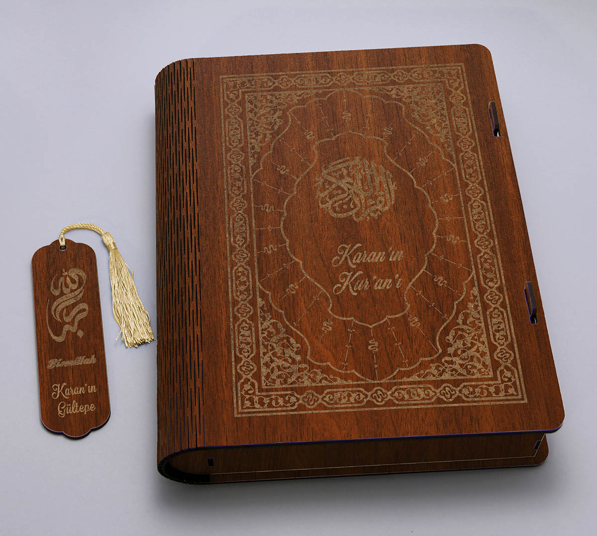 Kişiye Özel Ahşap Rahleli Kuran Kutusu, Ceviz