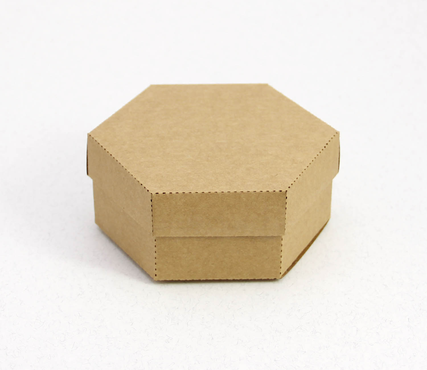 10 x 9 x 4 cm Altıgen Kapaklı Kraft Karton Kutu