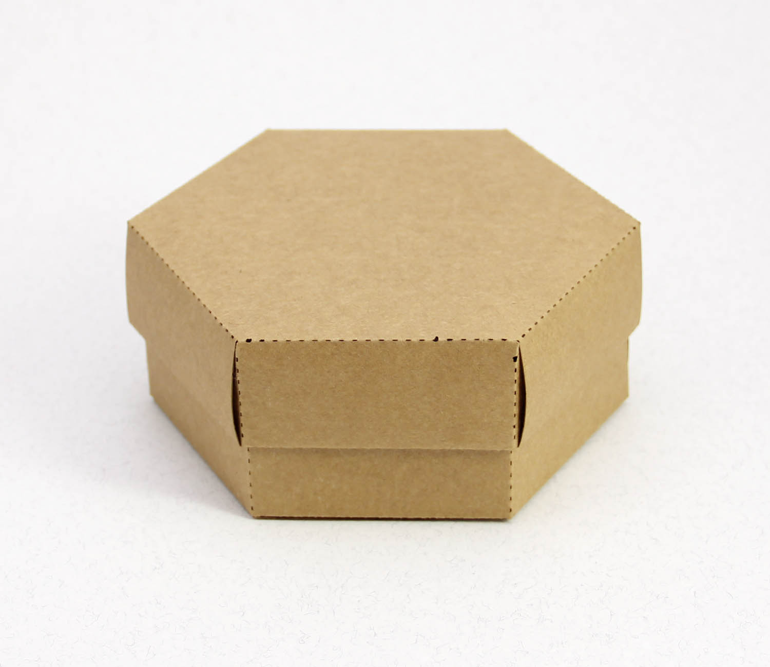 13 x 11 x 5 cm Altıgen Kapaklı Kraft Karton Kutu