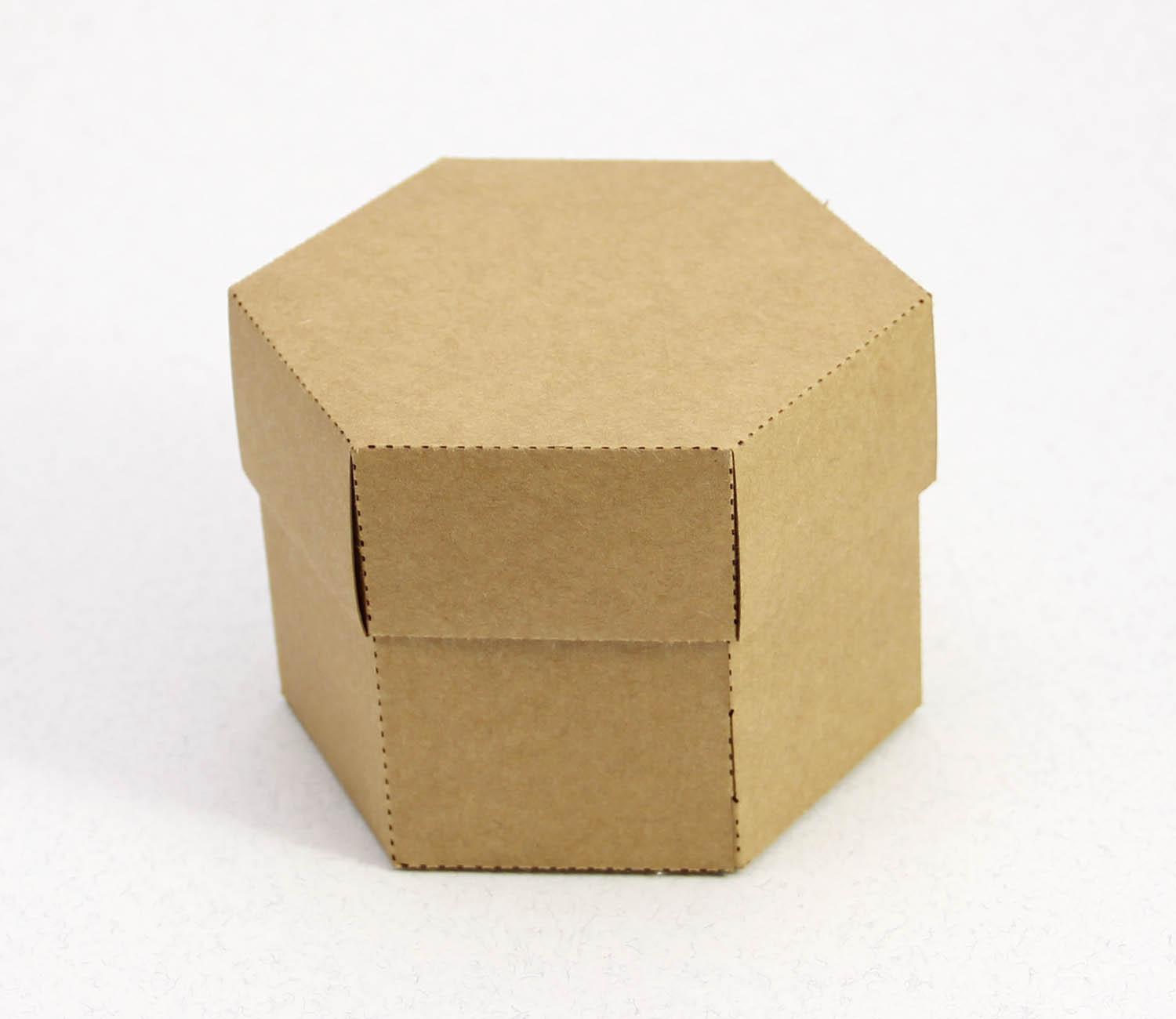 10 x 9 x 7 cm Altıgen Kapaklı Kraft Karton Kutu