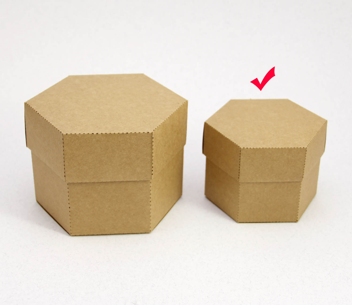 10 x 9 x 7 cm Altıgen Kapaklı Kraft Karton Kutu