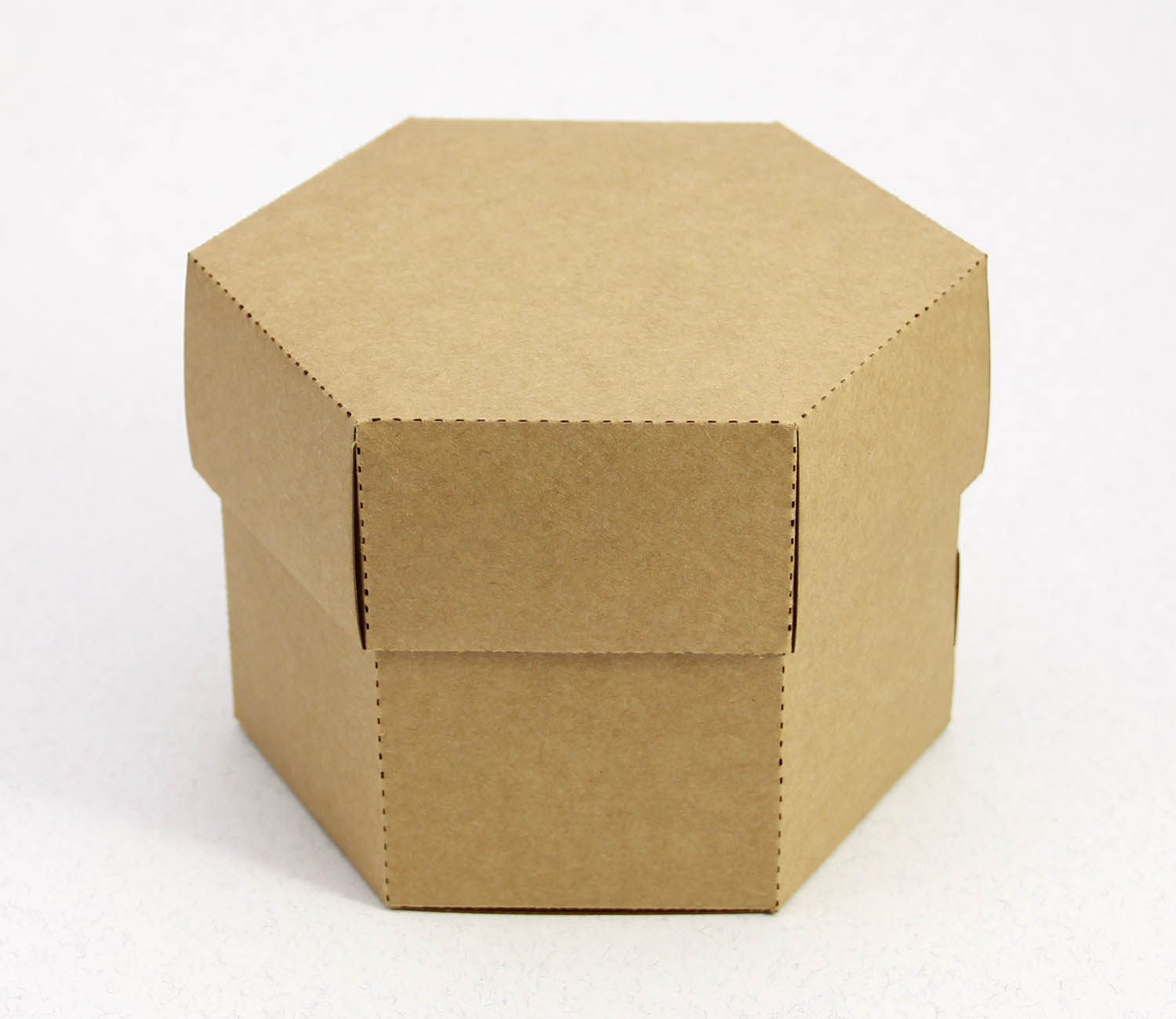 13 x 11 x 9 cm Altıgen Kapaklı Kraft Karton Kutu