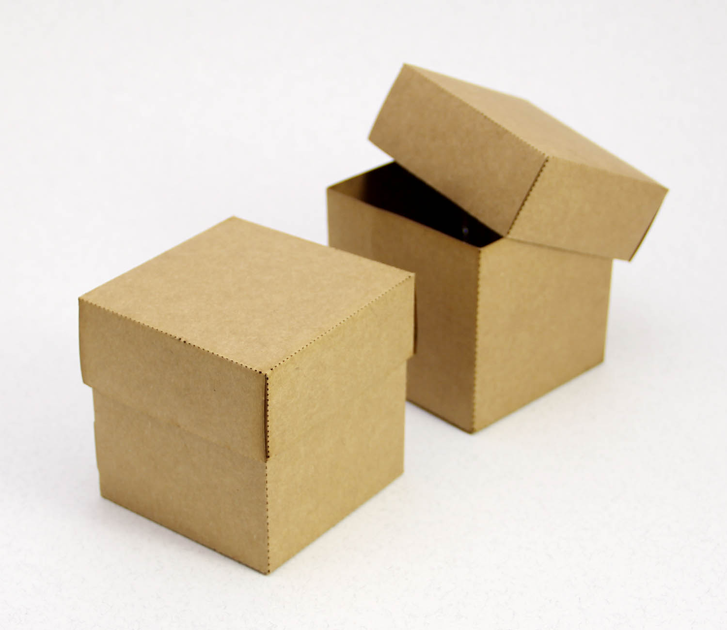 7 x 7 x 7 cm Kapaklı Kraft Karton Kutu