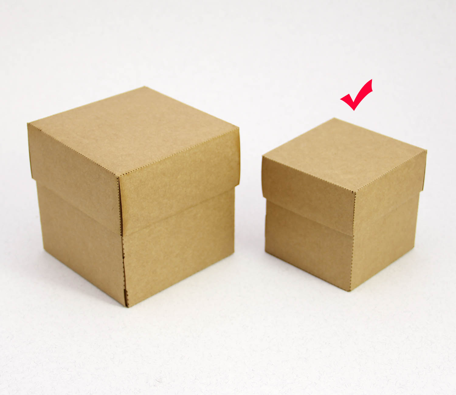 7 x 7 x 7 cm Kapaklı Kraft Karton Kutu