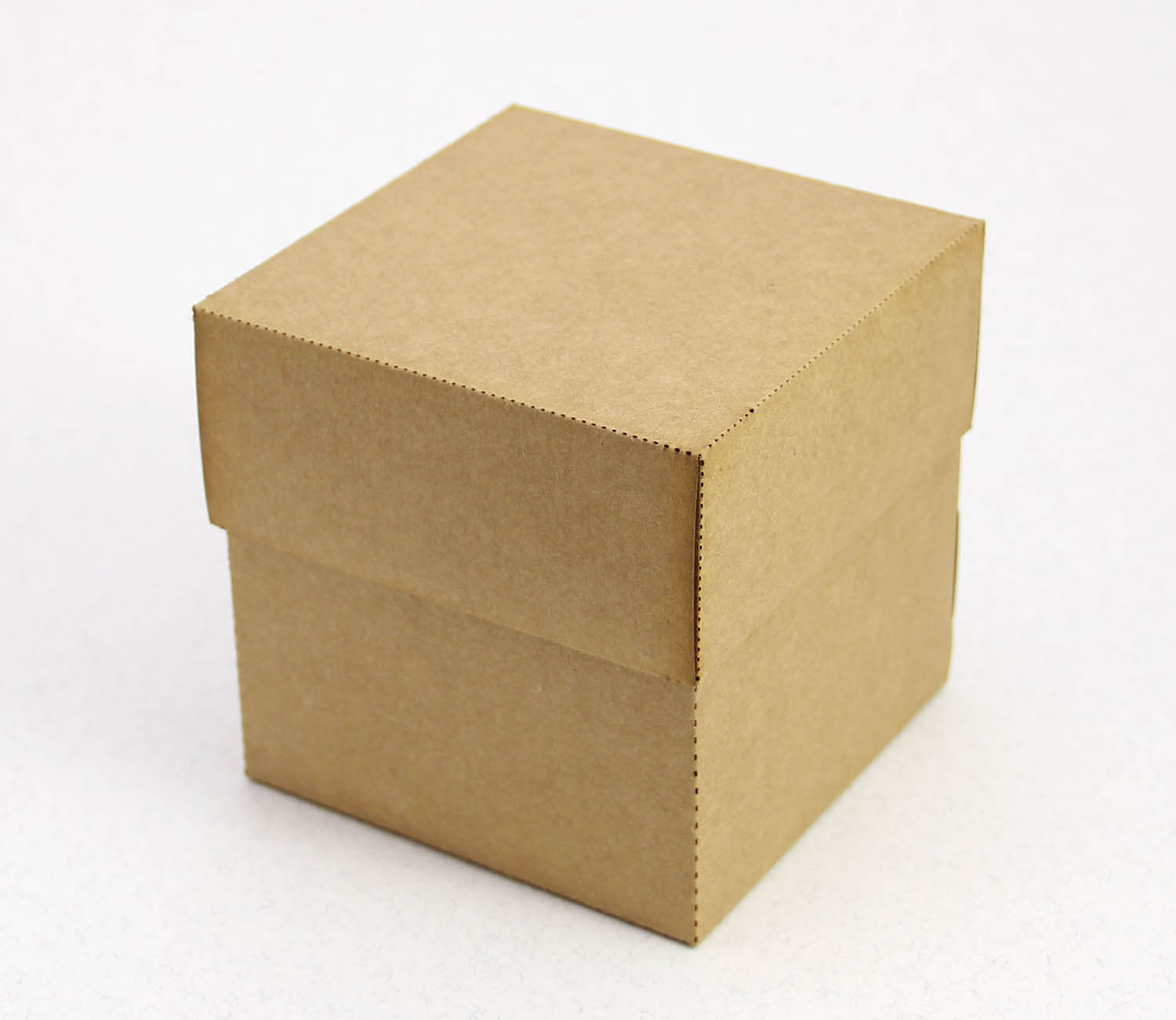 9 x 9 x 9 cm Kapaklı Kraft Karton Kutu