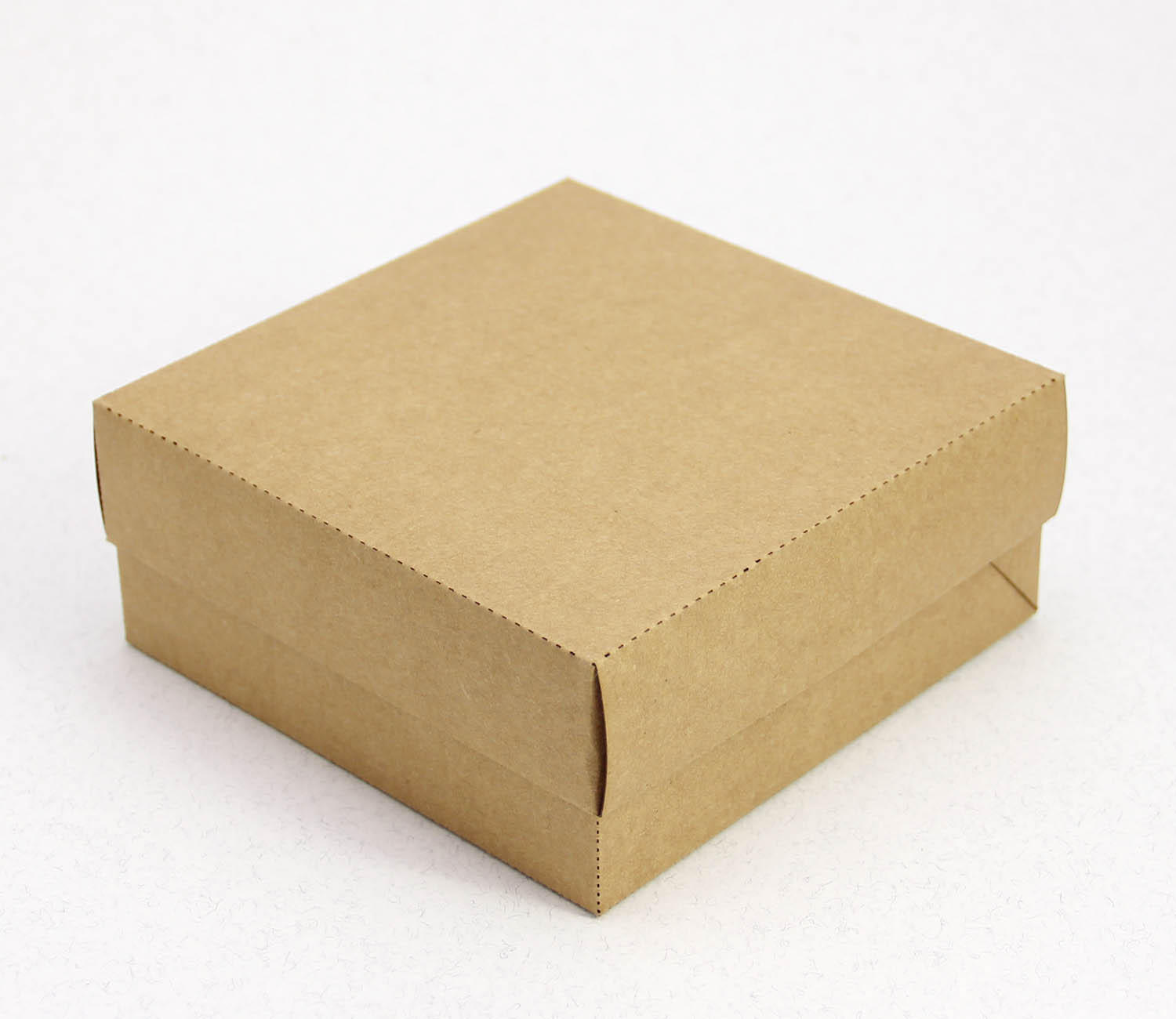 12 x 12 x 5 cm Kapaklı Kraft Karton Kutu
