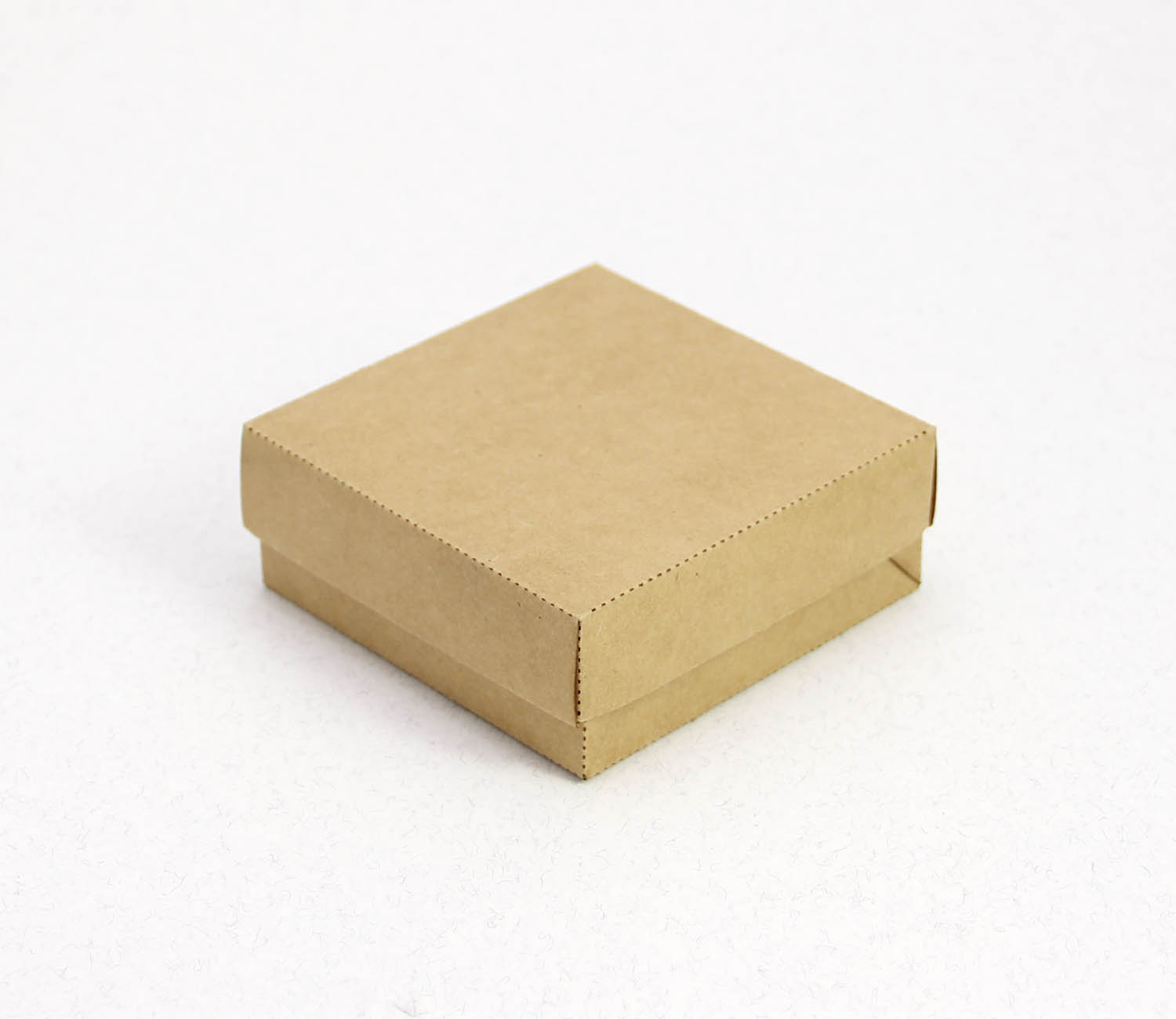 8 x 8 x 3 cm Kapaklı Kraft Karton Kutu