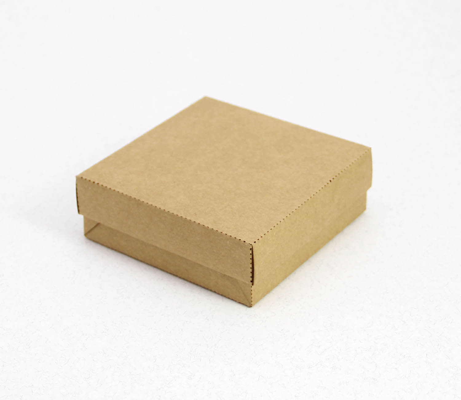 9 x 9 x 3 cm Kapaklı Kraft Karton Kutu