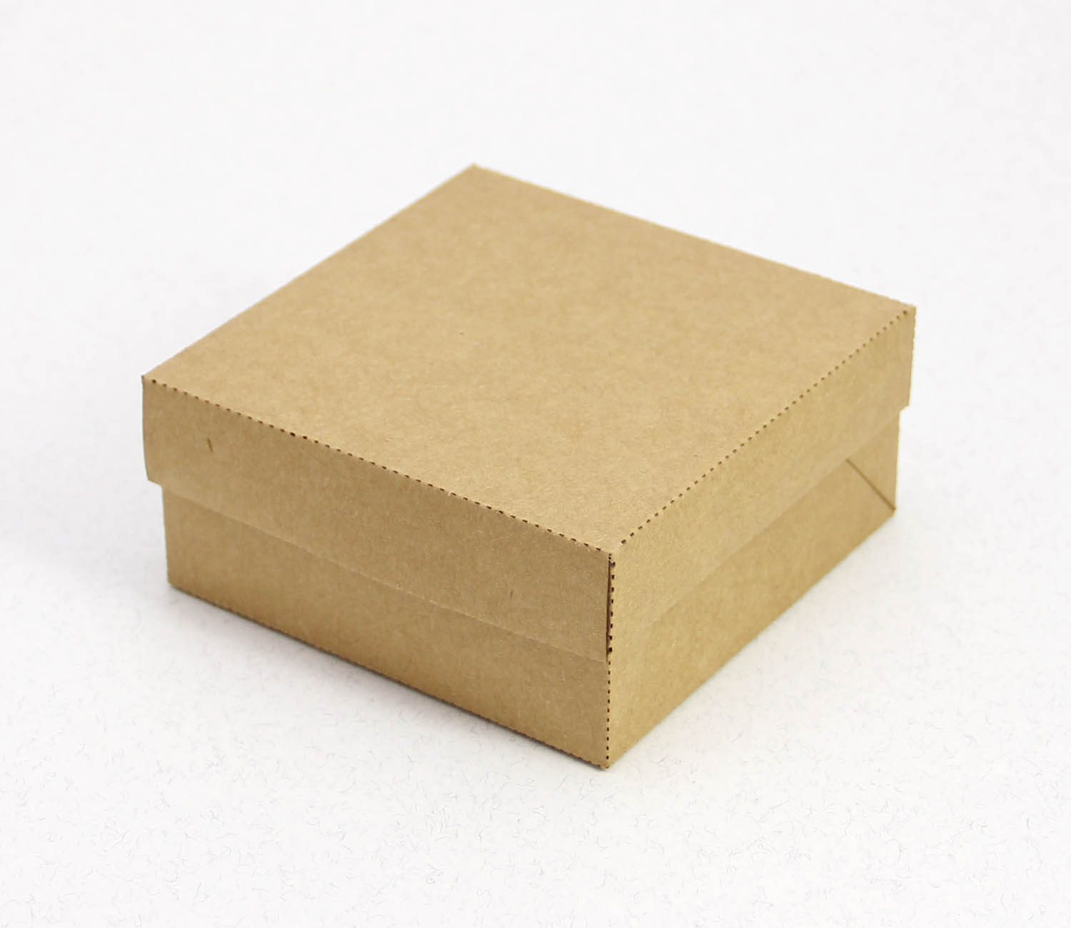 9 x 9 x 4 cm Kapaklı Kraft Karton Kutu