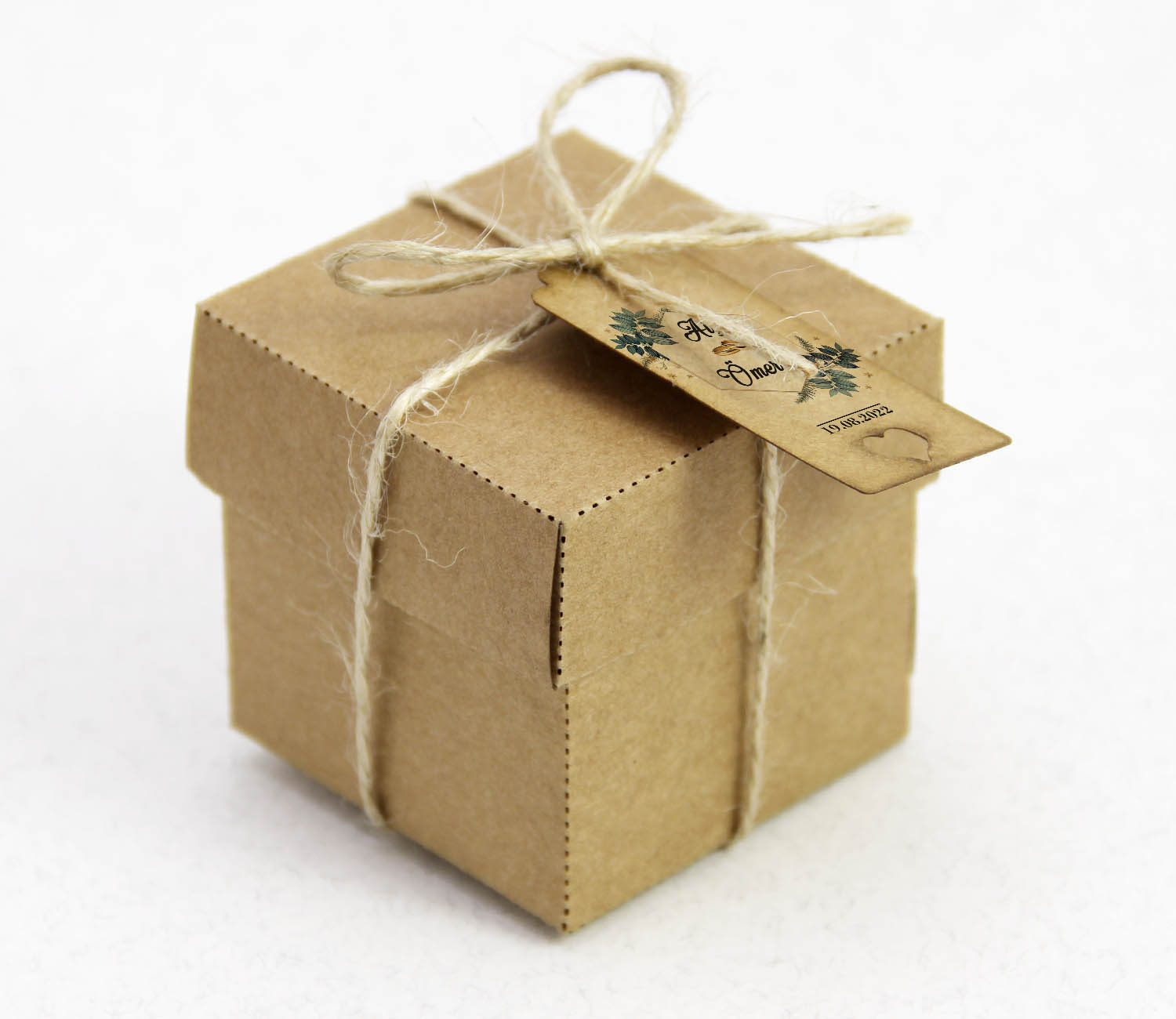 Kare Kapaklı Şeker ve Lokum Kutusu - Kraft Karton