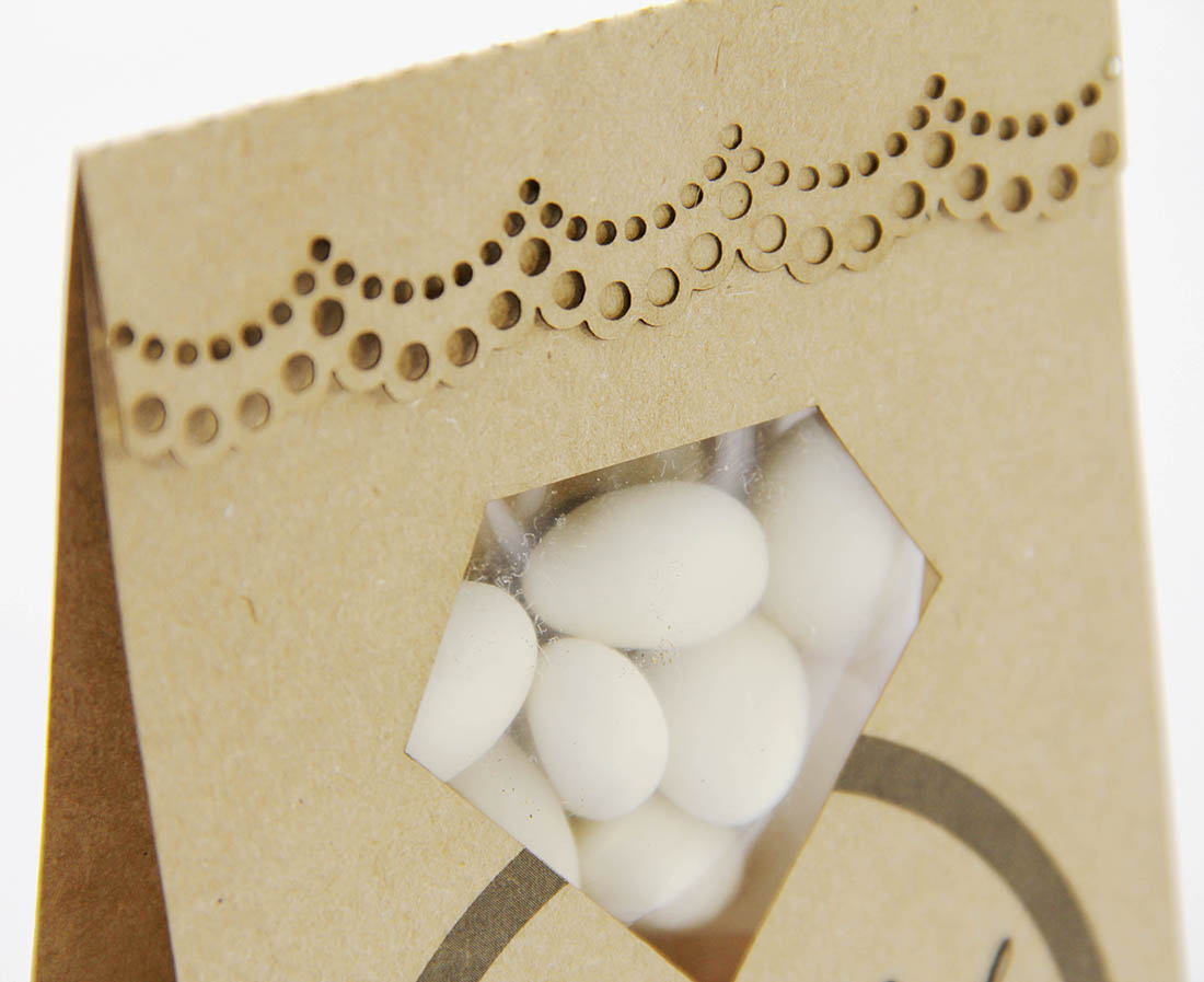 Dantel Kesim Yüzük Pencereli Nikah, Kına Şekeri - Büyük Boy