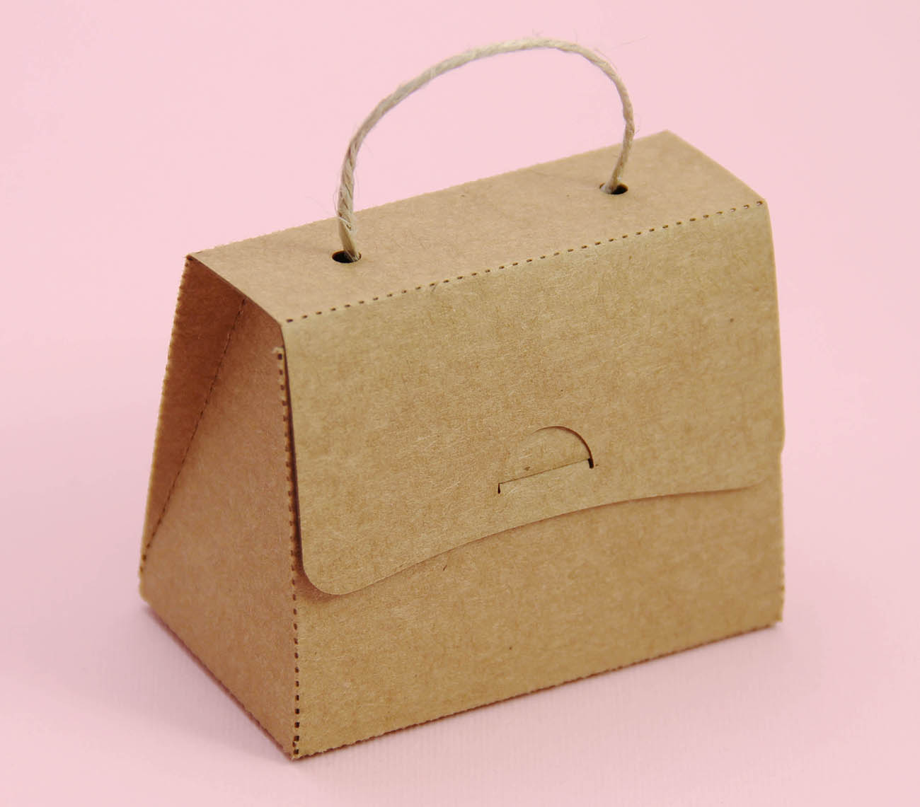 Kraft Karton Çanta Şekilli Şeker ve Lokum Kutusu