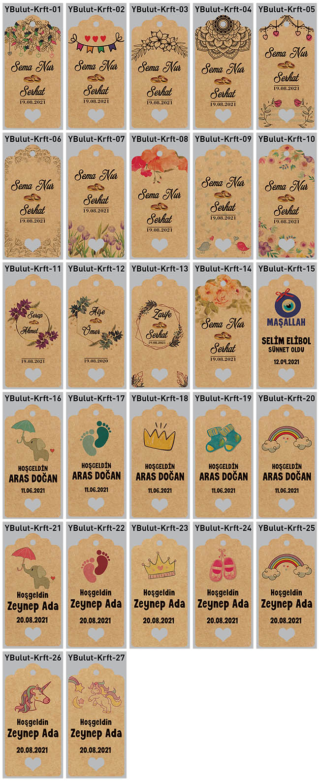 Kraft Karton Şeker ve Lokum Kutusu