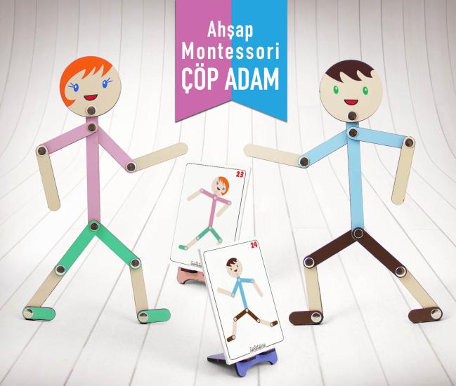 Erkek-Kız Figür Çöp Adam, Montessori Oyuncak