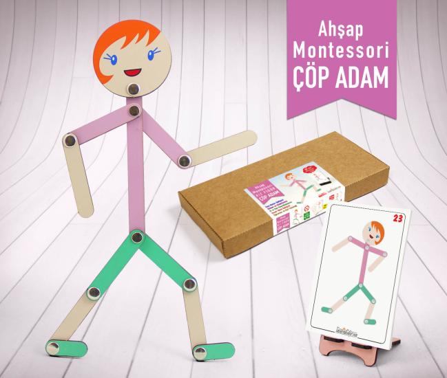 Kız Figür Çöp Adam, Montessori Eğitici Oyuncak