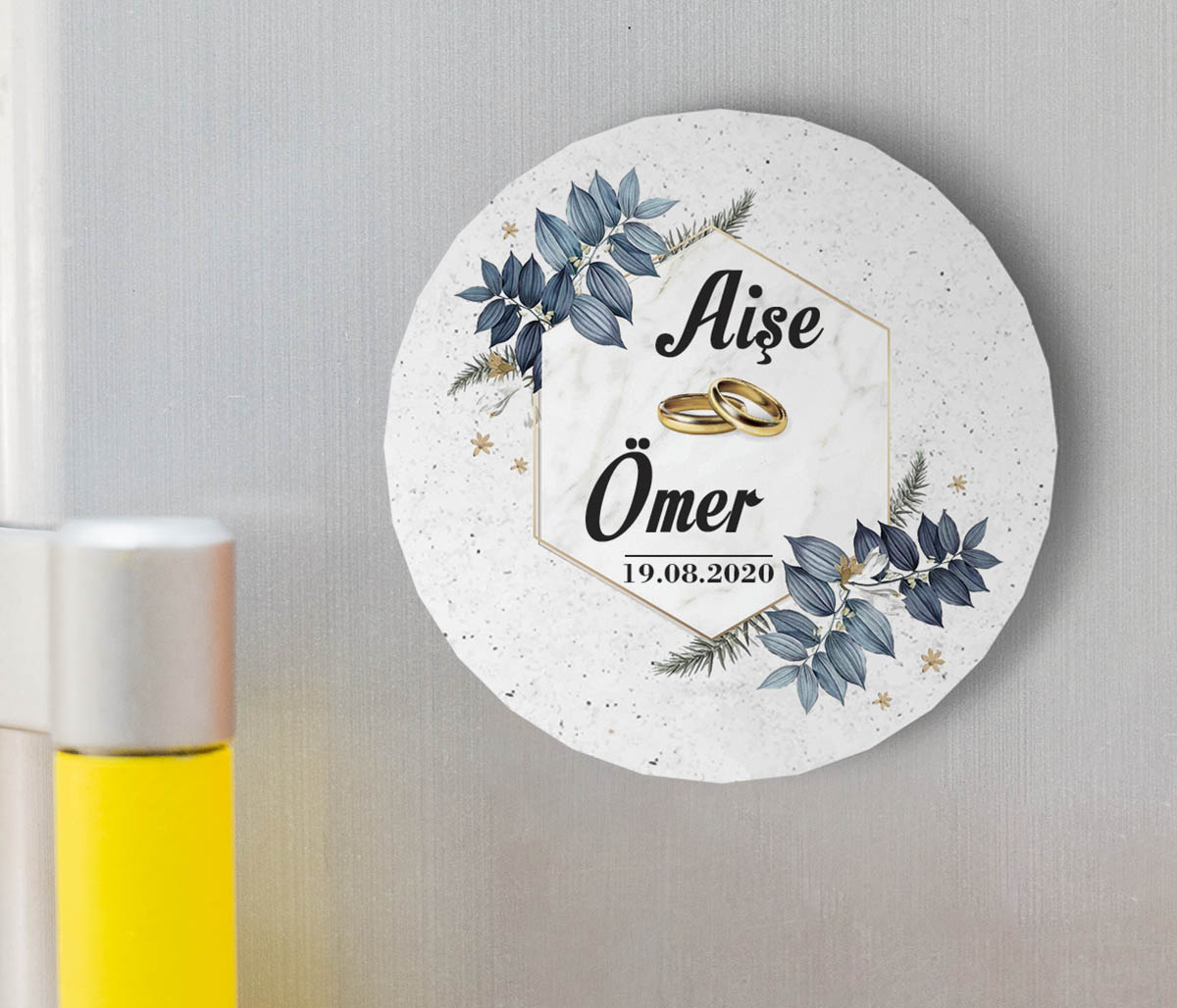 Baskılı Ahşap Magnet - Oval